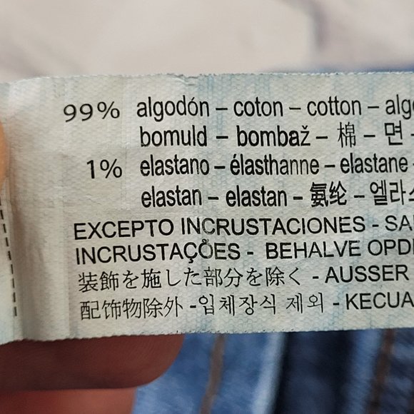 Zara Woman’s blue Pearl embroidered 2” jean shorts size 8 - Picture 9 of 12